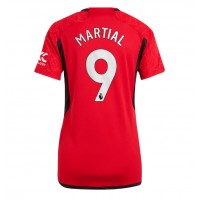 Camiseta Manchester United Anthony Martial #9 Primera Equipación Replica 2023-24 para mujer mangas cortas